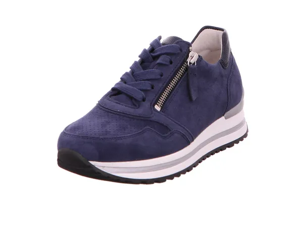 Freizeit Schnürer blau Gabor Comfort Sneaker low 46.528.26 b