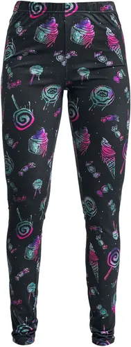 Full Volume by EMP Leggings mit Candy and Sweets Alloverprint Leggings schwarz in M