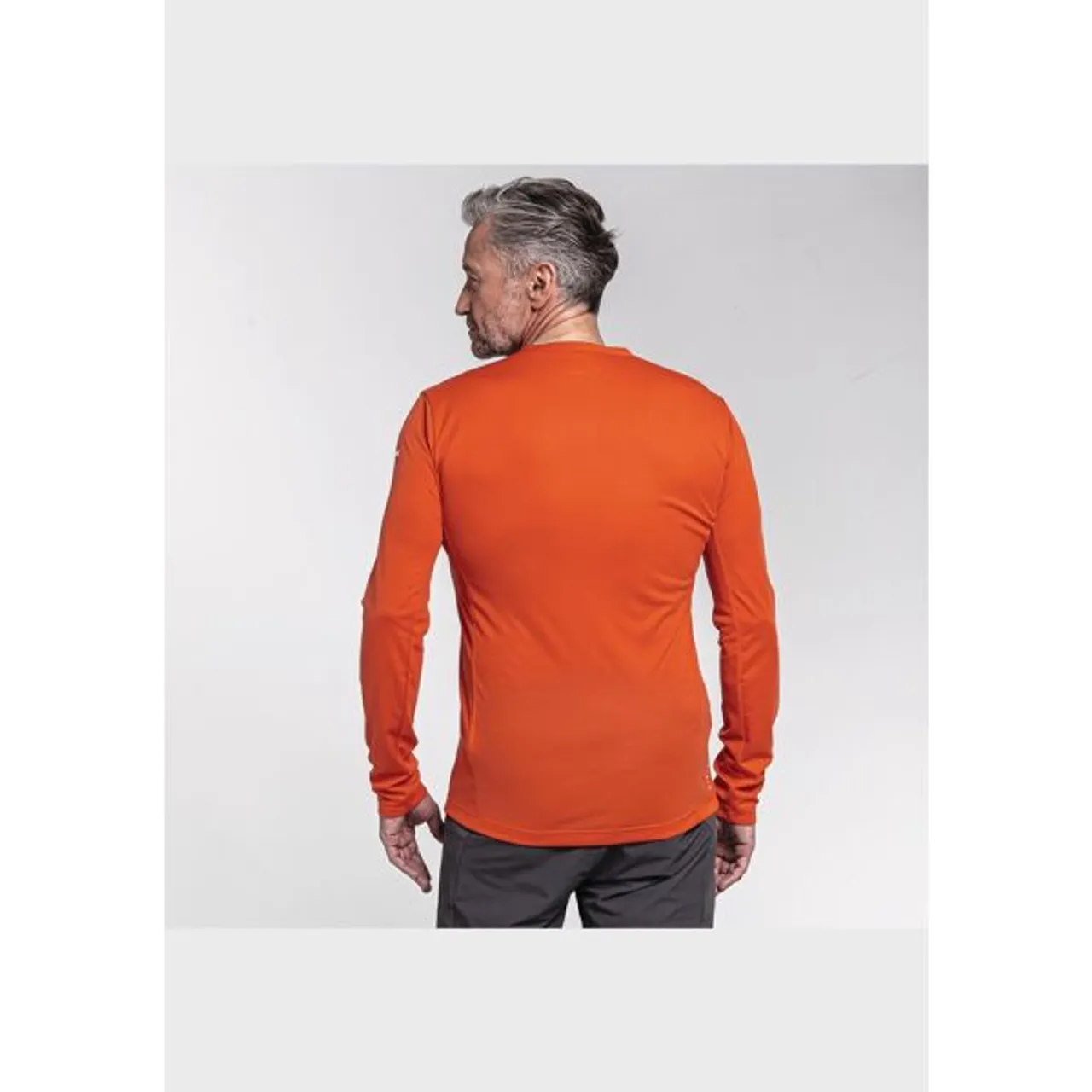 Funktionsshirt SCHÖFFEL "Longsleeve Rodica2 M" Gr. 48, orange (5480, orange) Herren Shirts Langarm