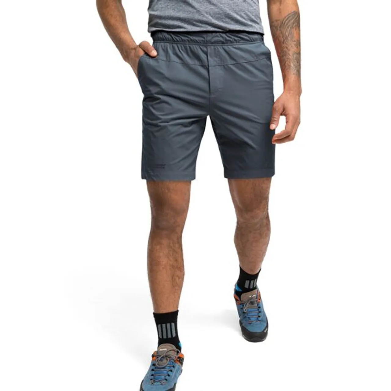 Funktionsshorts MAIER SPORTS "Fortunit Short M" Gr. 52, Normalgrößen, blau (graublau) Herren Hosen Sport Shorts