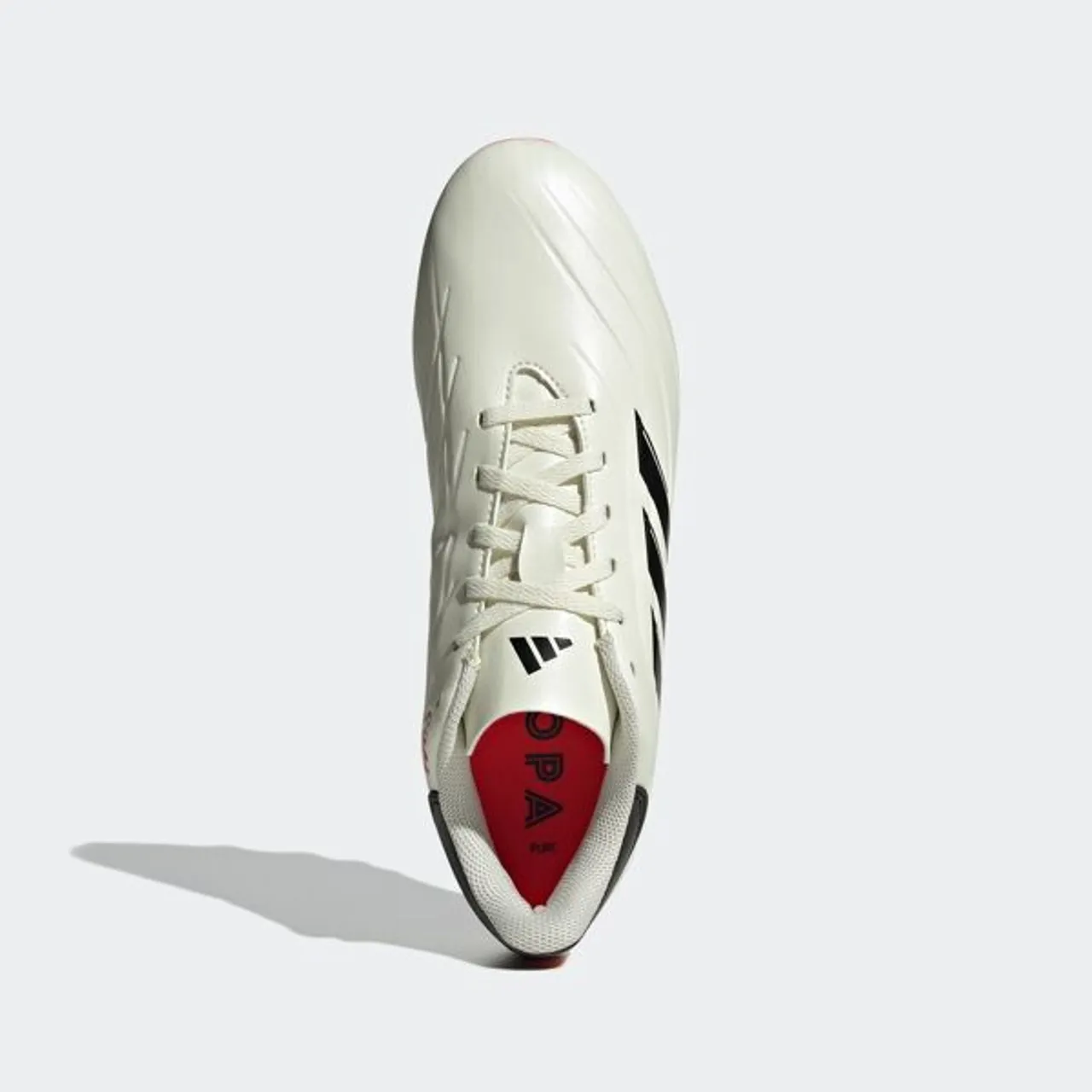 Fußballschuh ADIDAS PERFORMANCE "COPA PURE II CLUB FXG" Gr. 45, schwarz-weiß (ivory, core black, solar red) Schuhe Fußballschuhe