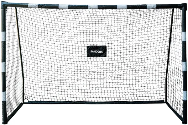 Fußballtor SANDORA "Hattrick XL" Sport-Tore Gr. B/H/L: 300 cm x 200 cm x 120 cm, 1 St. Stahl-Polyester, schwarz (schwarz, weiß) Kinder Tore