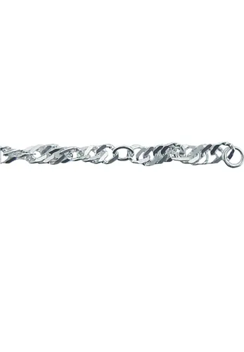 Fußkette ADELIA´S "925 Silber Singapur Fußkettchen 25 cm Ø 3,5 mm" Gr. Silber 925 (Sterlingsilber), silberfarben (silber) Damen Fußkettchen