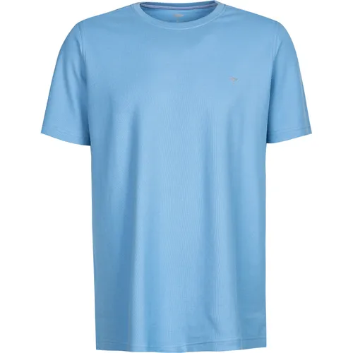 Fynch-Hatton Herren T-Shirt blau Baumwolle