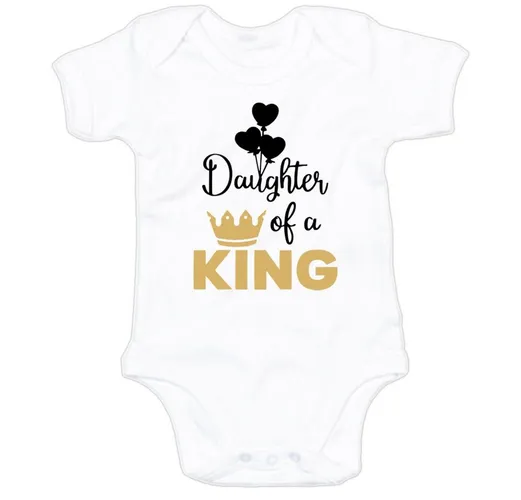 G-graphics Kurzarmbody Baby Body - Daughter of a King mit Spruch / Sprüche • Babykleidung • Geschenk zum Vatertag / zur Geburt / Taufe / Babyshower /...