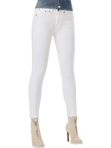 G-Star Damen Jeans 3301 Mid Skinny Fit - Weiß - White