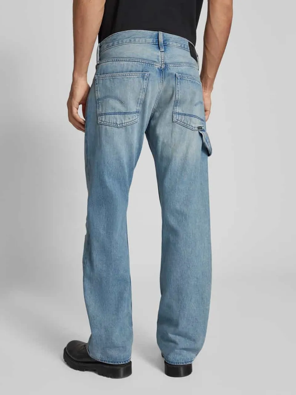 G-Star Raw Bootcut Fit Jeans mit Label-Patch Modell 'Lenney' in Hellblau