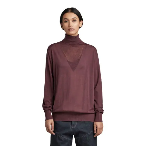 G-STAR RAW Damen Core Roll Neck Knitted Pullover
