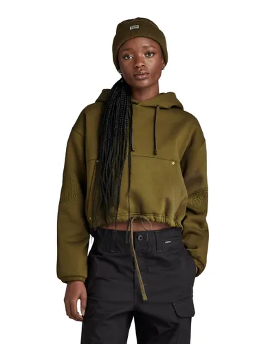 G-STAR RAW Damen Sleeve Graphic Cropped Loose Hoodie
