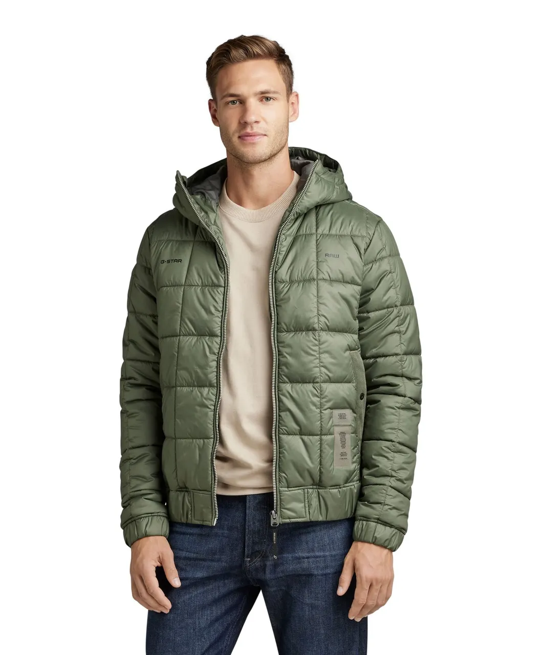 G-STAR RAW Herren Meefic Squared Quilted Hooded Jacke