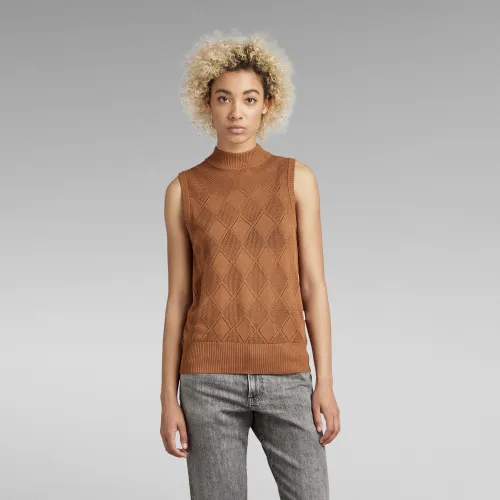 G-Star RAW Pointelle Mock Knitted Pullover