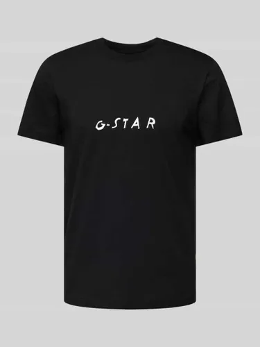G-Star Raw T-Shirt mit Label-Print in Black
