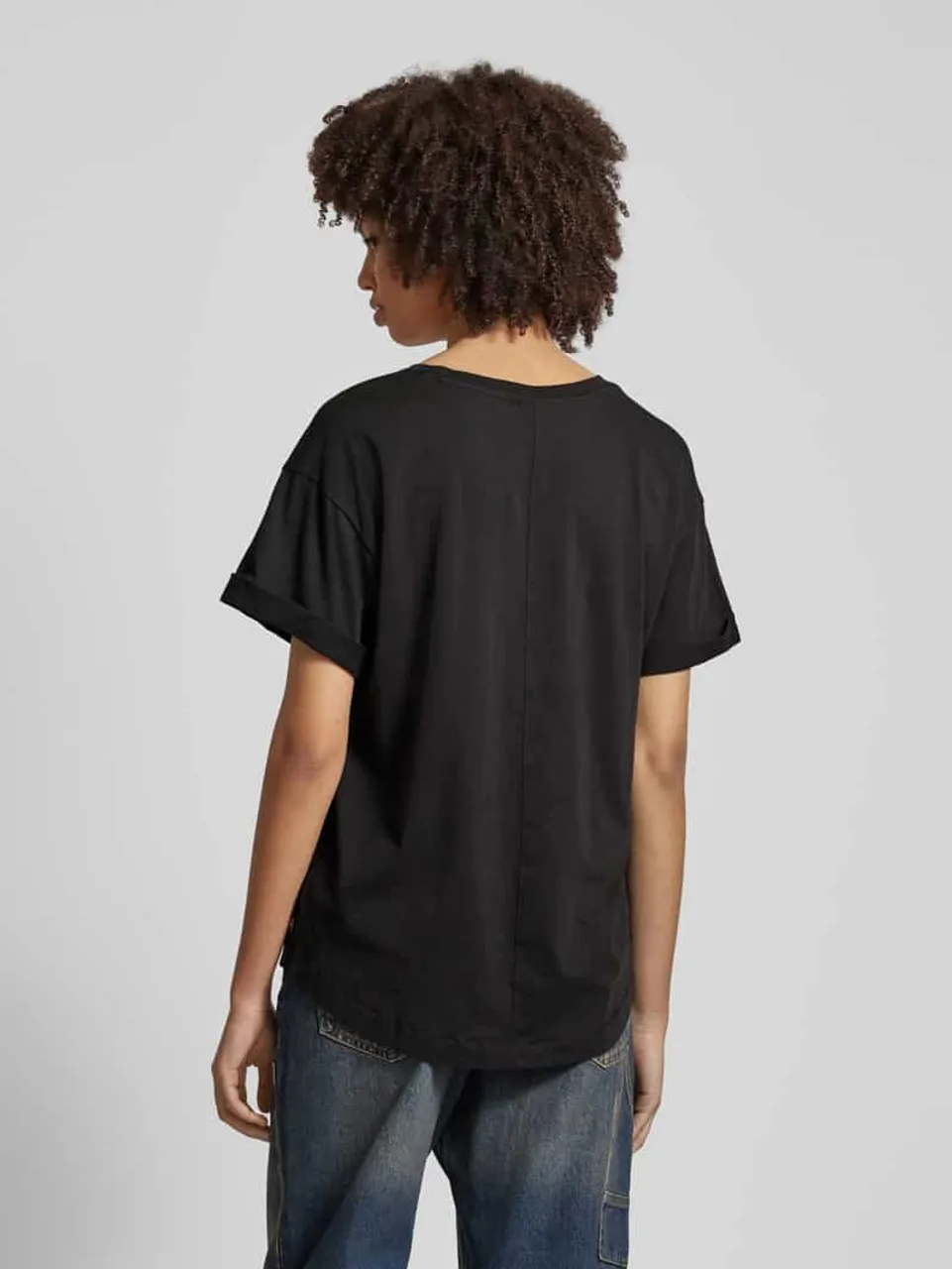 G-Star Raw T-Shirt mit Label-Stitching in Black