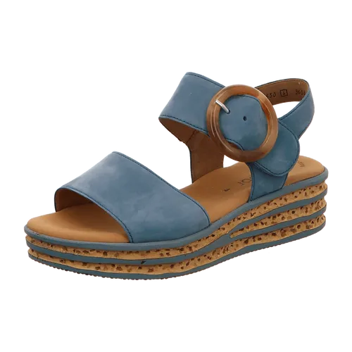 Gabor Plateau Sandaletten für Damen, blau