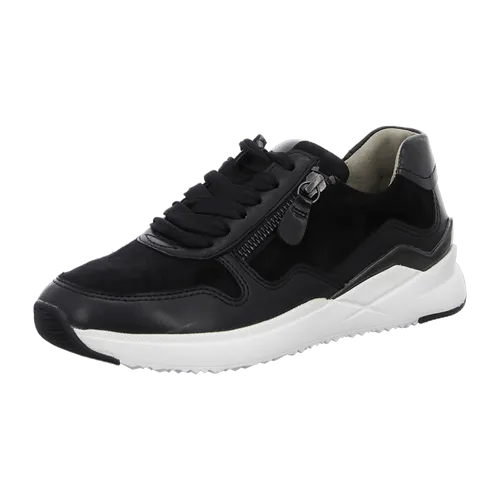 Gabor Schuhe Sneakers schwarz weiß 53.480.27 für Damen, schwarz