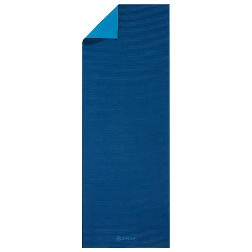 GAIAM - 6 mm Premium 2-Color Yoga Mat - Yogamatte Gr 61 cm x 173 cm x 0,6 cm blau