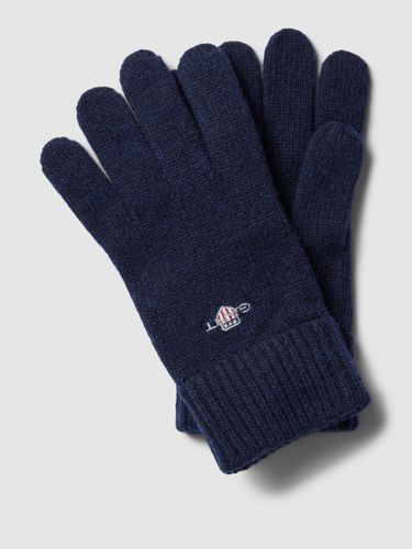 Gant Handschuhe mit Label-Stitching in Marineblau