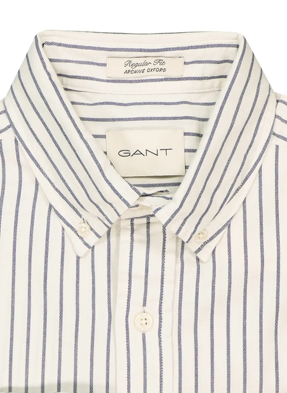Gant Herren Hemd weiß Baumwolle