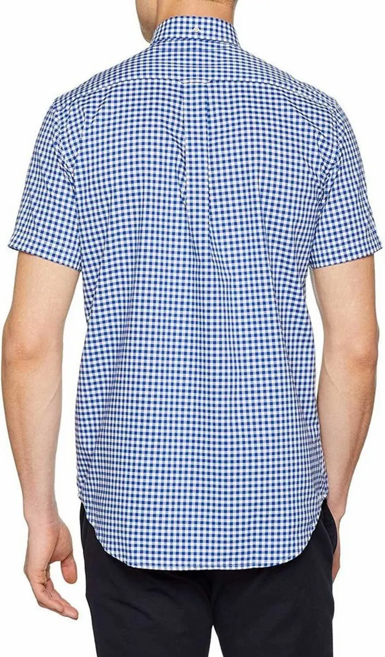 Gant Kurzarmhemd blau regular fit (1-tlg., keine Angabe)