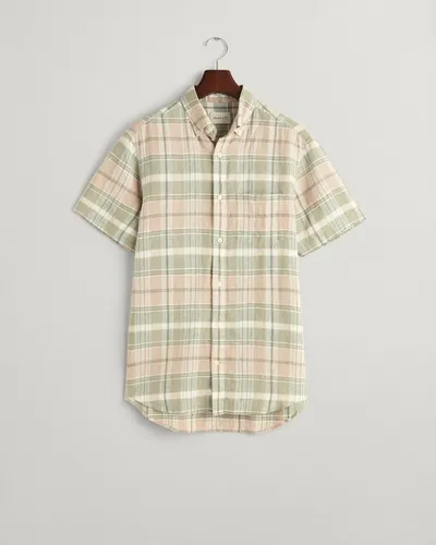Gant Outdoorhemd Regular Fit Madras Leinen Kurzarmhemd