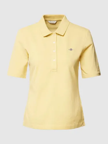 Gant Poloshirt aus Baumwolle mit Label-Detail in Gelb