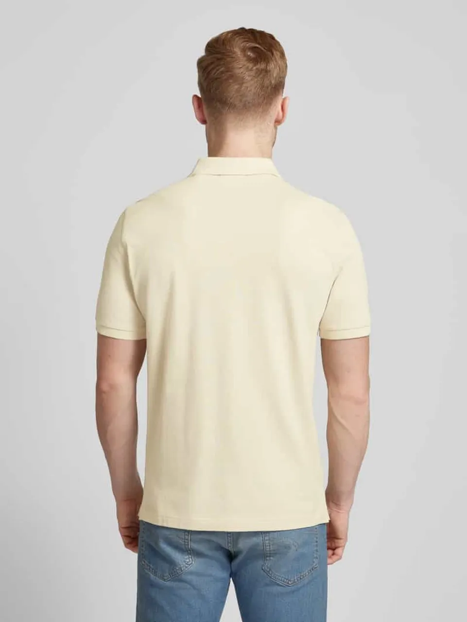 Gant Regular Fit Poloshirt mit Label-Stitching Modell 'SHIELD' in Sand