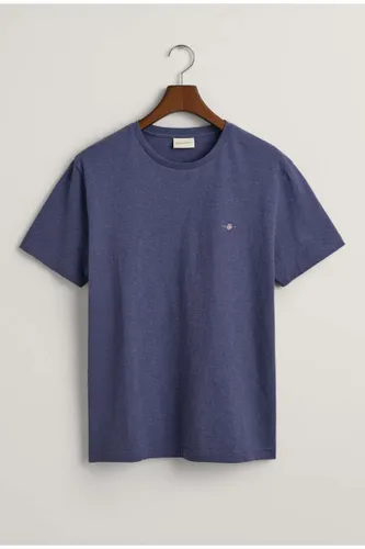 GANT Regular Fit T-Shirt Rundhals dunkelblau, Einfarbig
