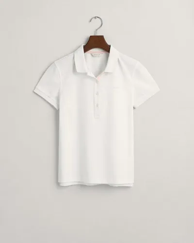 Gant T-Shirt CONTRAST COLLAR SS PIQUE POLO, WHITE