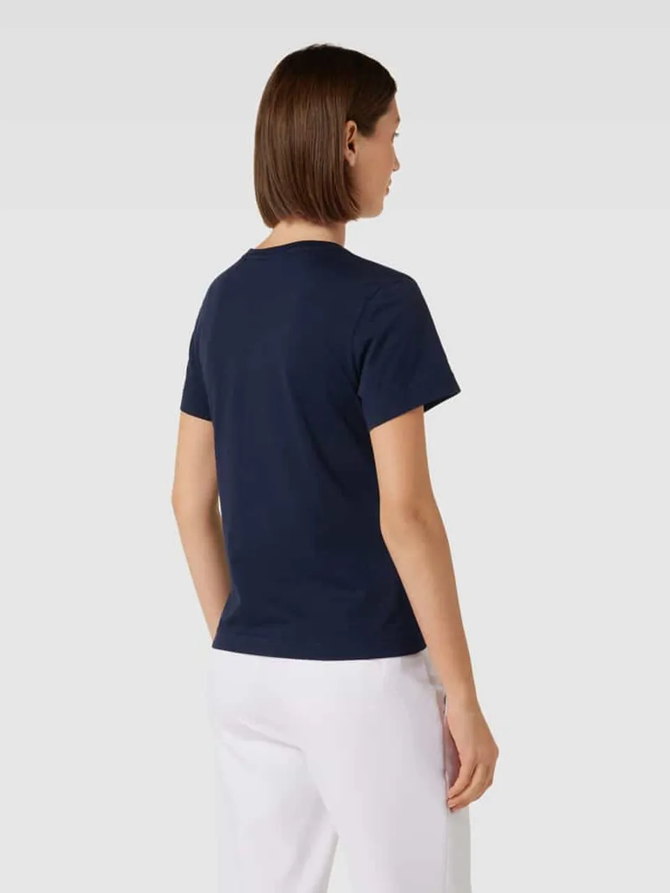 Gant T-Shirt mit Label-Print in Marine