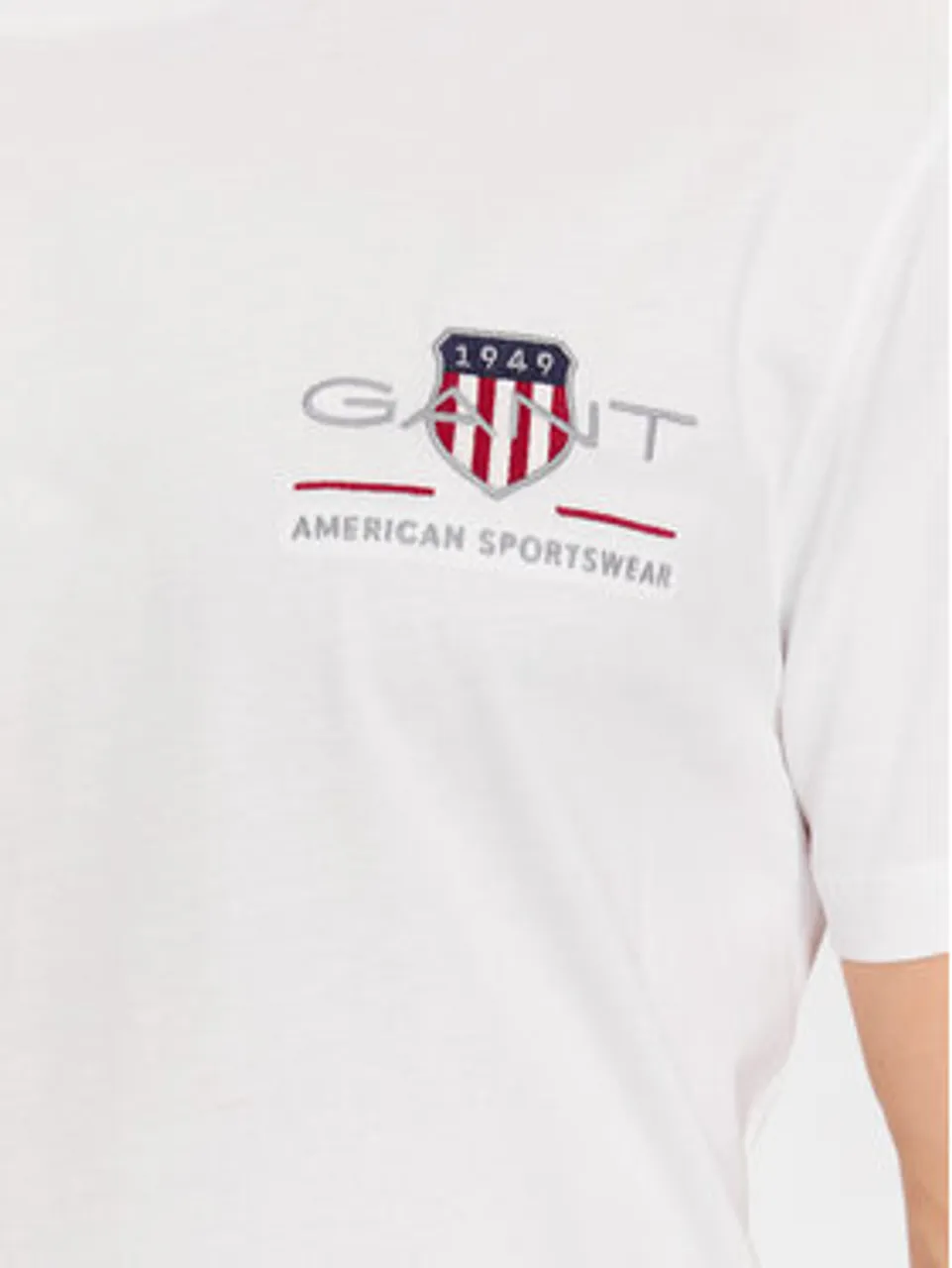 Gant T-Shirt Reg Archive Shield Emb Ss 2067004 Weiß Regular Fit