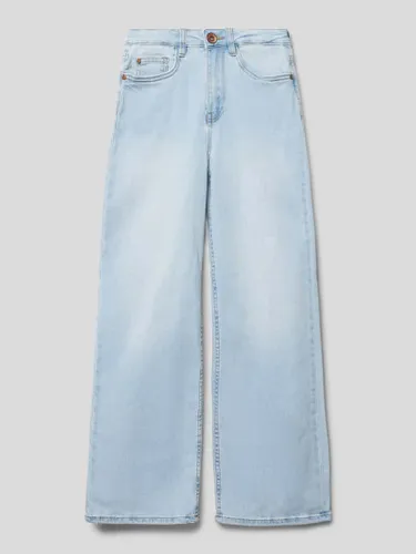 Garcia Wide Leg Jeans mit französischen Eingrifftaschen Modell 'Annema' in Hellblau
