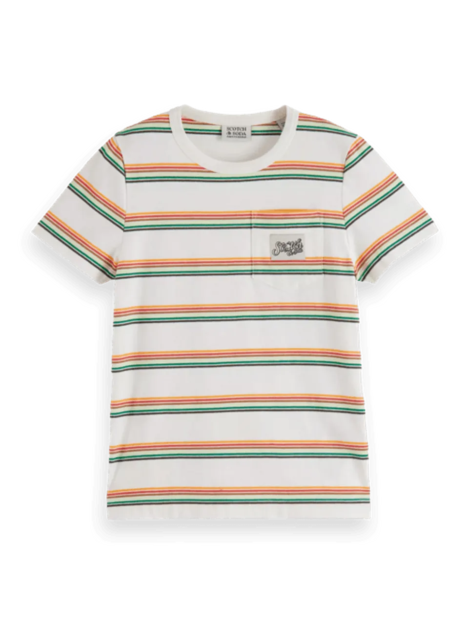 Garngefärbtes gestreiftes Regular Fit T-Shirt aus Bio-Baumwolle - Größe 16 - Multicolor - Junge - T-Shirt - Scotch & Soda