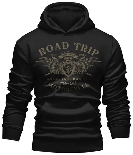 GASOLINE BANDIT® Kapuzensweatshirt für Biker Racer Motorradfahrer: Road Trip