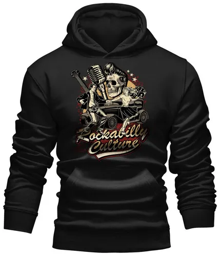 GASOLINE BANDIT® Kapuzensweatshirt für Oldschool Rock'n Roll Fans: Rockabilly Culture