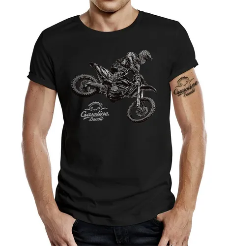 GASOLINE BANDIT® T-Shirt für Offroad Biker: MX Cross Rider