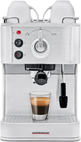 GASTROBACK Siebträgermaschine "Design Espresso Plus 42606" Kaffeemaschinen grau (edelstahl) Kaffeemaschinen