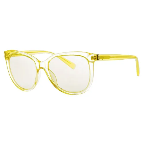 Gelbe Transparente Ovale Sonnenbrille Calvin Klein