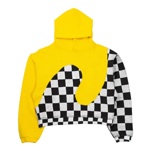 Gelbes Checker Swirl Sweatshirt ERL