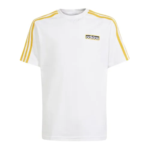 Gelbes und weißes Adibreak T-Shirt Adidas Originals