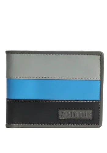 Geldbörse 7CLOUDS "Mekun 7.1" blau (black, lightblue, grey) Kleinlederwaren Geldbörsen