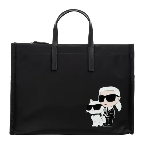 Gemusterte Tote Tasche mit verstellbarem Riemen Karl Lagerfeld