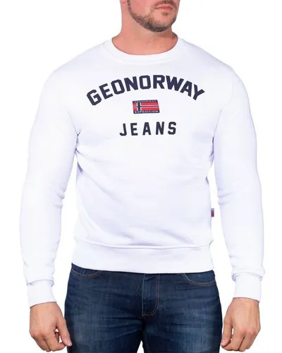 Geo Norway Rundhalspullover Herren Sweatshirt bagassier (1-tlg) Elegantes Design mit Logo