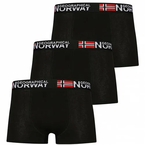 Geographical Norway Herren Boxershorts 3er-Pack schwarz Pack-3-Black
