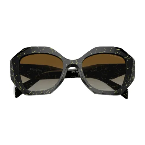 Geometrische Sonnenbrille mit Marmor-Finish Prada