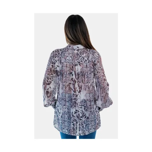 Georgette Bluse mit Tiermuster Fracomina