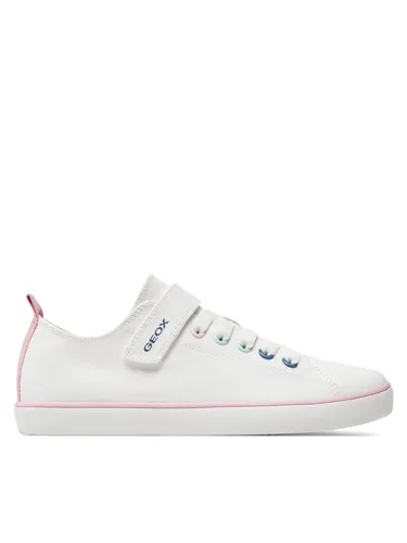 Geox Sneakers aus Stoff J Gisli Girl J454NA 00010 C1000 D Weiß