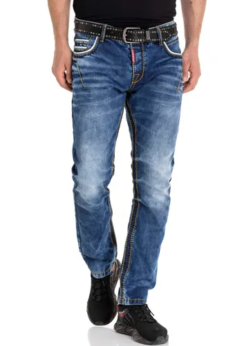 Gerade Jeans CIPO & BAXX "Regular" Gr. 32, Länge 34, blau (blue) Herren Jeans Regular Fit