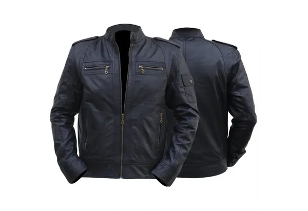 German Wear Lederjacke Trend 528J Black Lederjacke Jacke aus Lamm Nappa Leder Schwarz