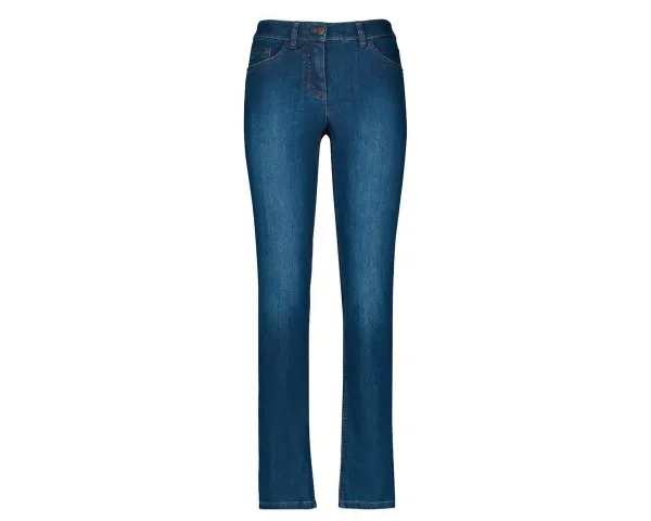 GERRY WEBER 5-Pocket-Jeans Best4ME 92151-67953 von Gerry Weber dark blue denim mit use 38K
