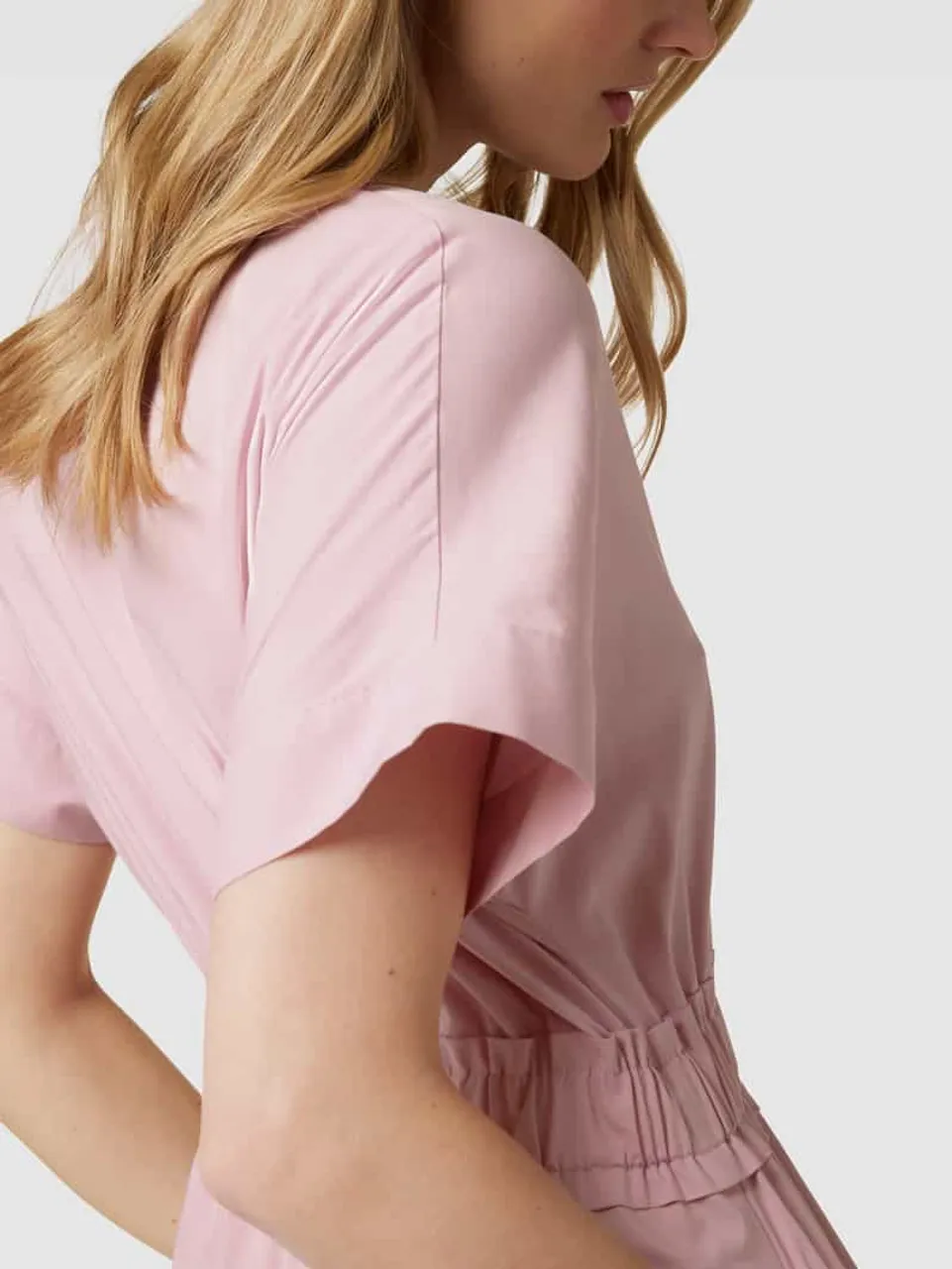 Gerry Weber Knielanges T-Shirt-Kleid mit V-Ausschnitt Modell 'JOYFUL VIBES' in Rose